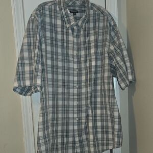 George Green and Gray Casual Button Down Shirt